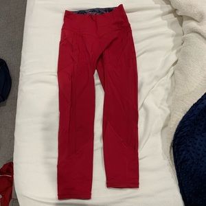 Lululemon crimson red leggings